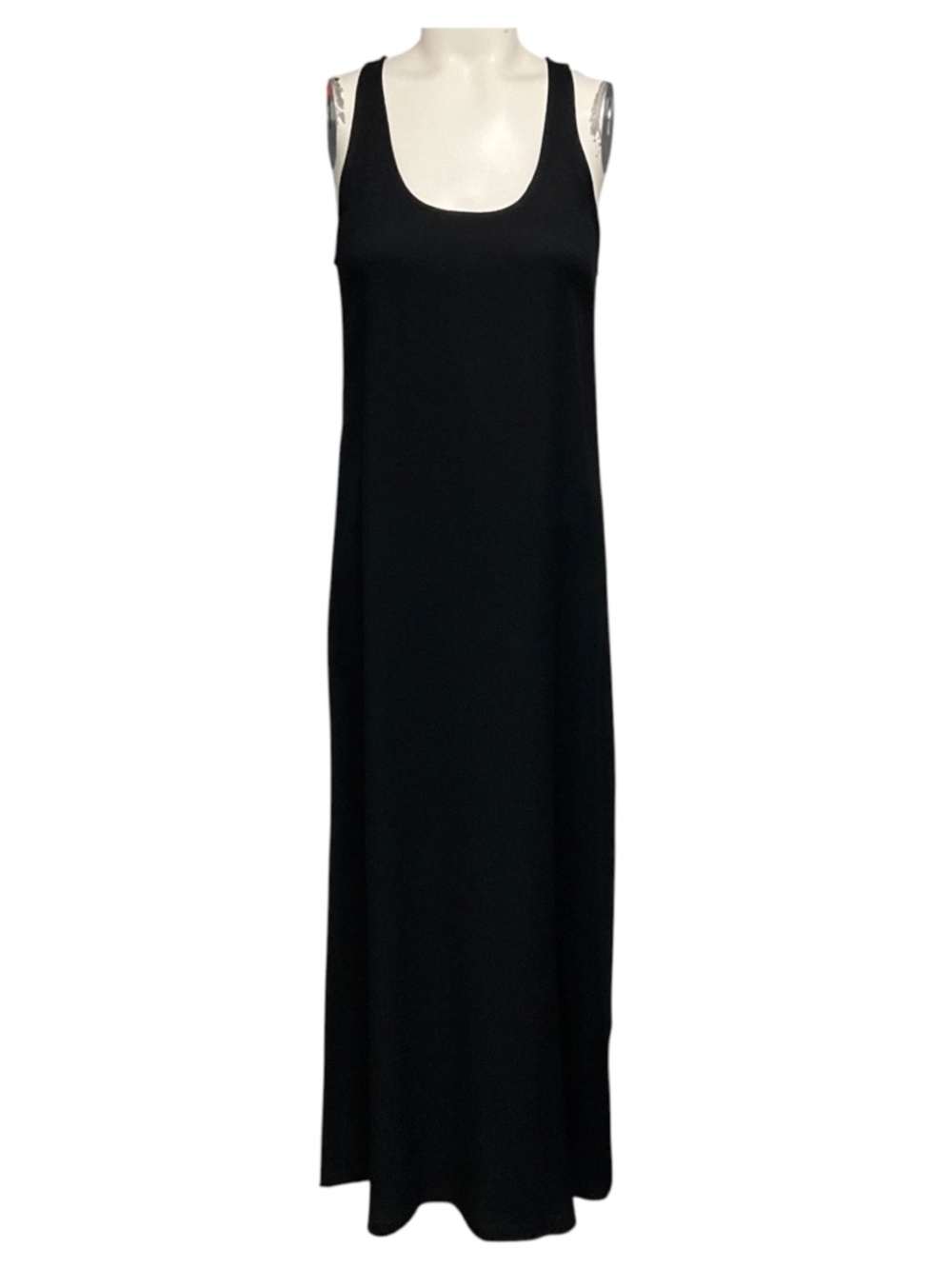 TOTEME BLACK SCOOP NECK SABLE DRESS